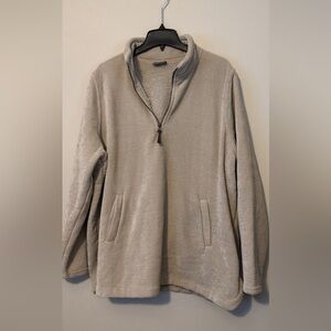 32 Degrees women’s Sherpa Tan Zip-Up XXL